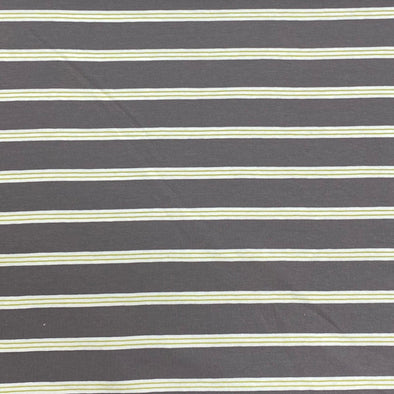 Grey Stripe Cotton Jersey
