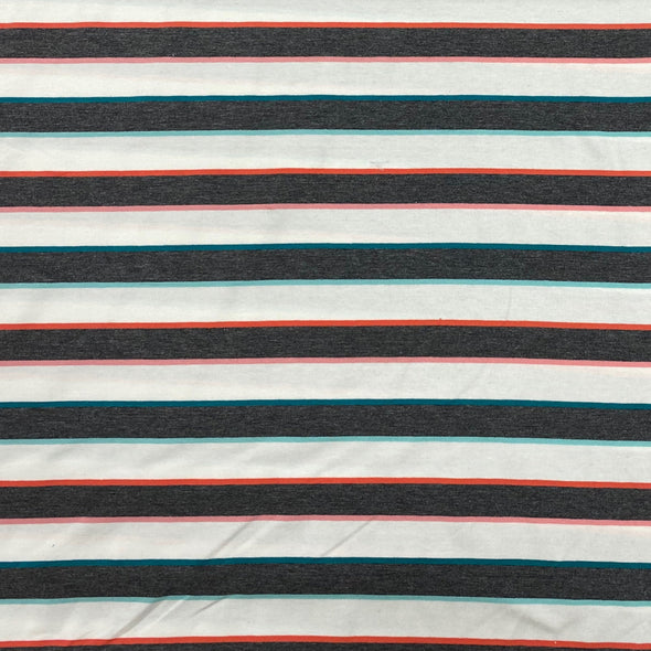 Dark Grey Multi Stripe Jersey