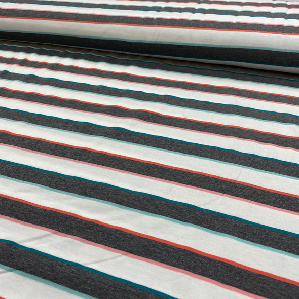 Dark Grey Multi Stripe Jersey