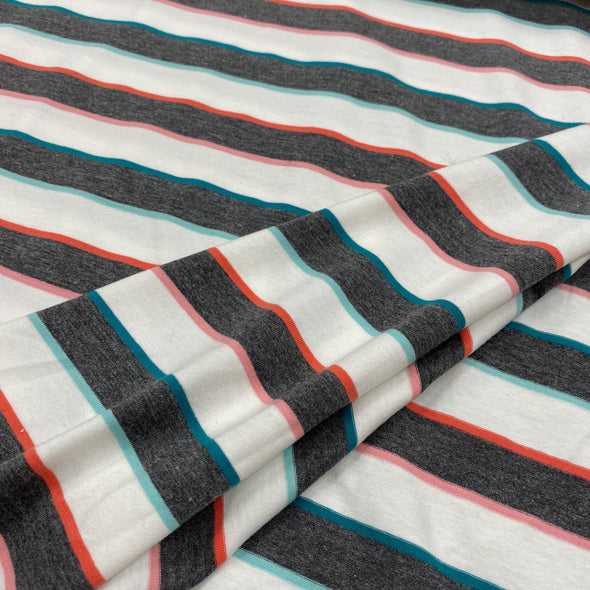 Dark Grey Multi Stripe Jersey
