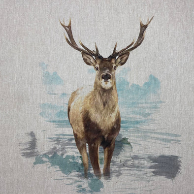 Linen Look - Stag Panel