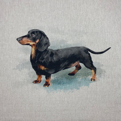 Linen Look - Dachshund Panel