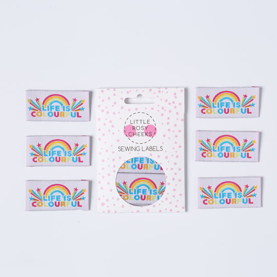 Life is Colourful - Woven Labels by Little Rosy Cheeks