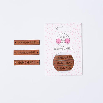 Handmade - Tan Leather Labels by Little Rosy Cheeks