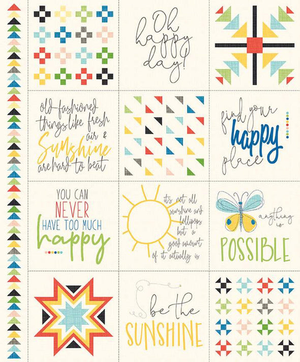 Oh Happy Day! - Printed Cotton Panel