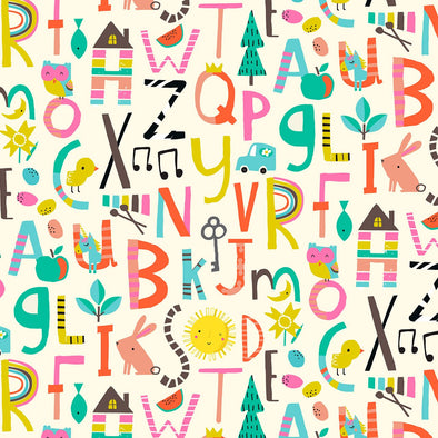 Spring Alphabet - Cotton Print