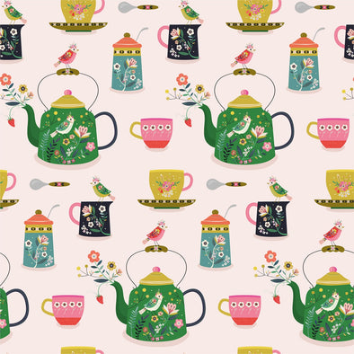 Strawberry Tea Party - Cotton Print