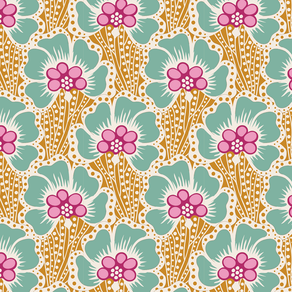 Tilda Ocean Flower Honey - Cotton Print