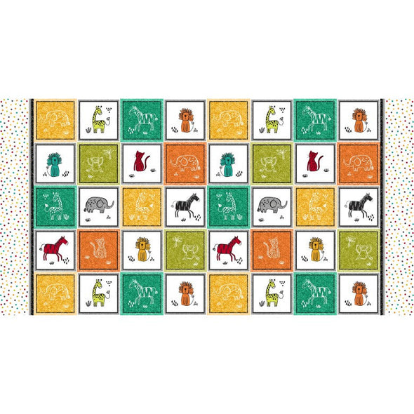 Safari Patchwork - Printed Cotton Panel