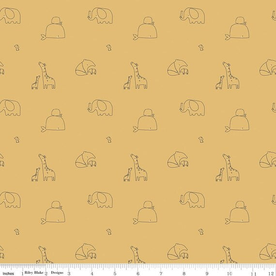 Little Things Mustard - Cotton Print