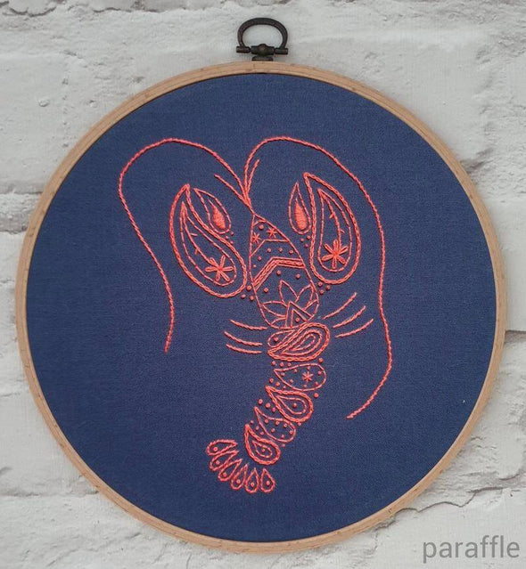 Paraffle Lobster Embroidery Kit