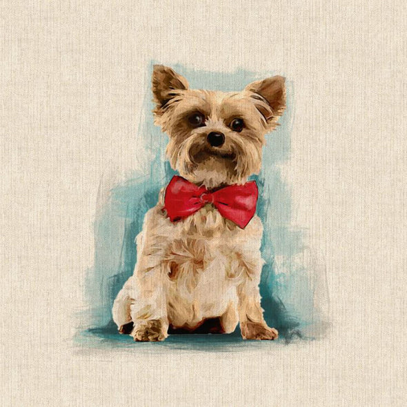 Linen Look - Yorkshire Terrier Panel